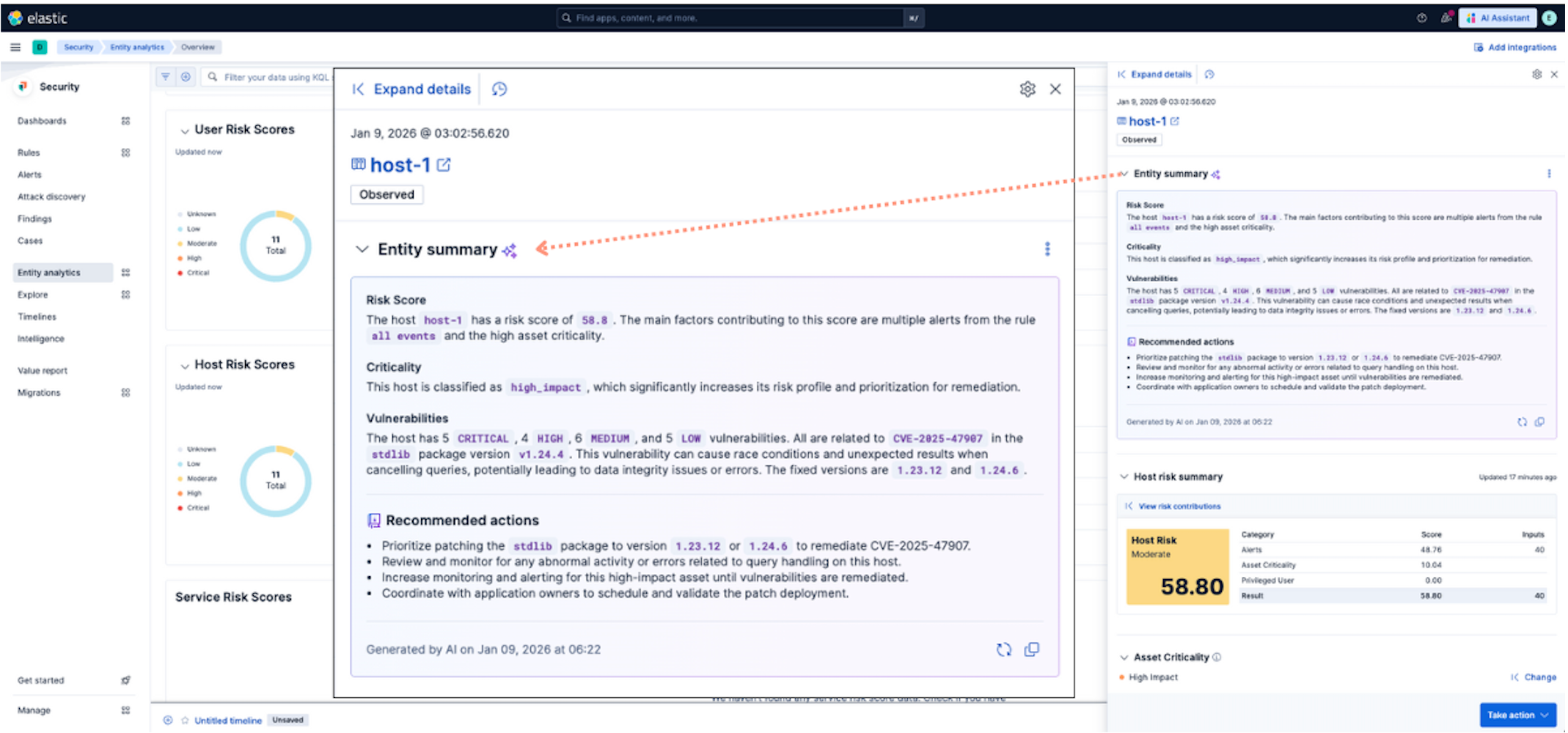 Elastic 9.3 AI entity summary